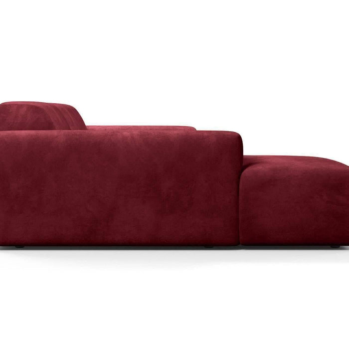 NADUVI Collection Nina Hoekbank Links - Velvet - Bordeauxrood