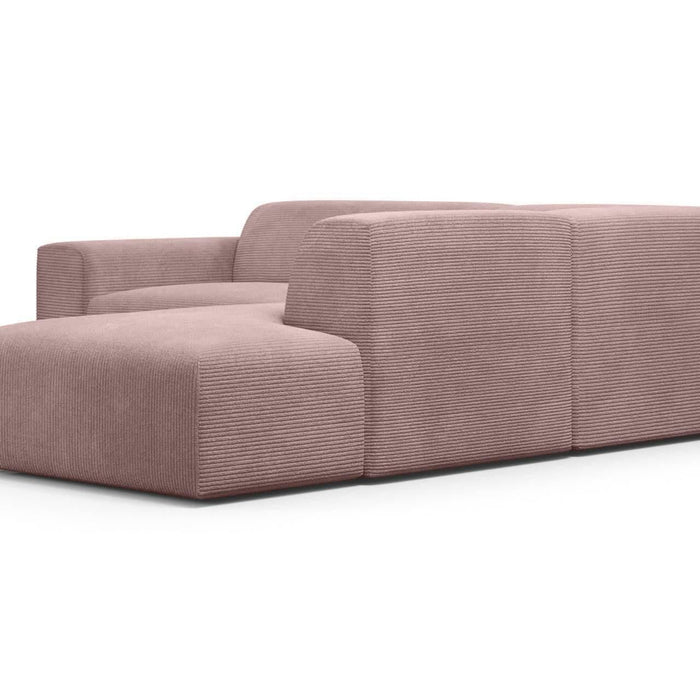 NADUVI Collection Nina Big Hoekbank Rechts - Ribstof - Lila