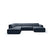 NADUVI Collection Nina U-bank Links - Ribstof - Blauw