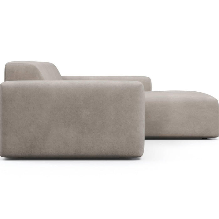 NADUVI Collection Nina Hoekbank Rechts - Velvet - Taupe