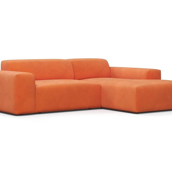 NADUVI Collection Nina Hoekbank Rechts - Velvet - Oranje