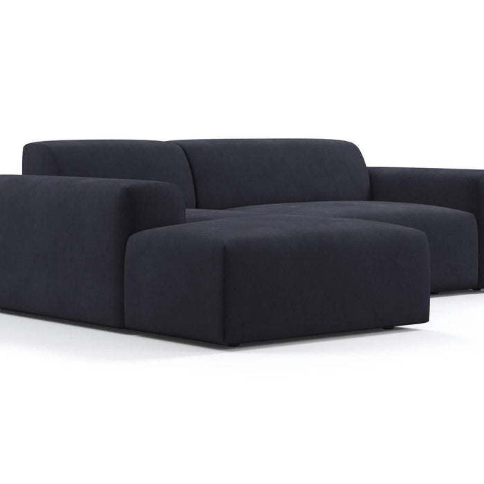 NADUVI Collection Nina Hoekbank Links - Velvet - Marineblauw