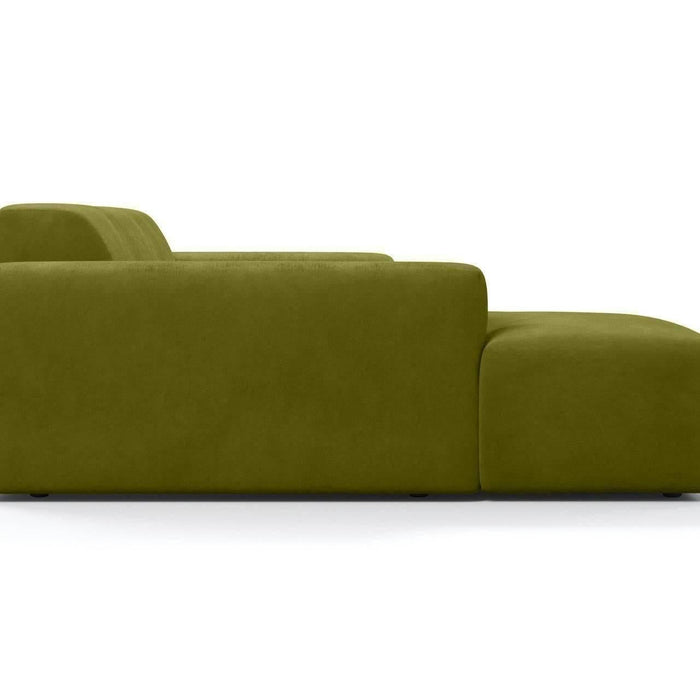 NADUVI Collection Nina Hoekbank Links - Velvet - Olijfgroen