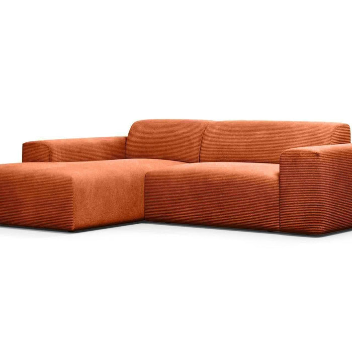 NADUVI Collection Nina Hoekbank Links - Ribstof - Terra Cotta