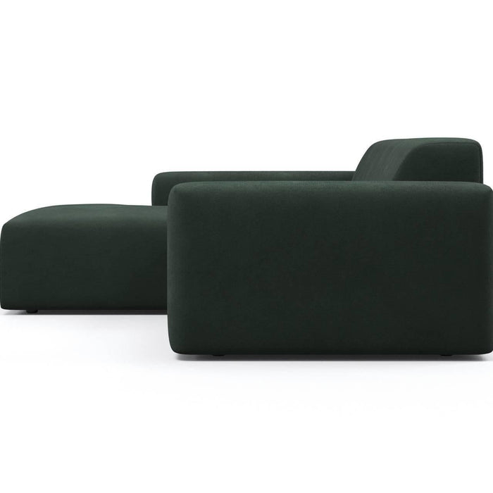 NADUVI Collection Nina Hoekbank Links - Velvet - Donkergroen