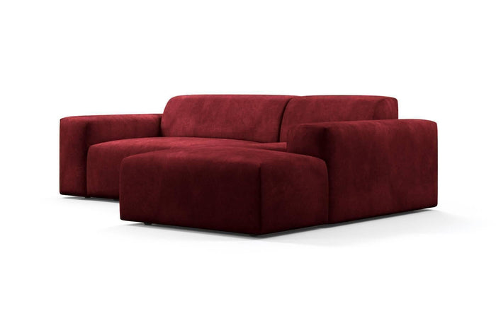 NADUVI Collection Nina Hoekbank Rechts - Velvet - Bordeauxrood