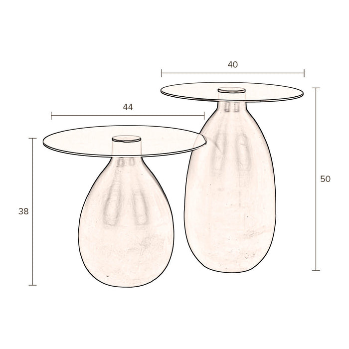 Dutchbone Selene Bijzettafel - Set van 2
