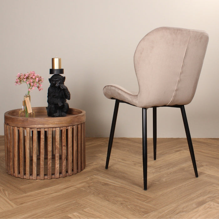 DS4U Giulia eetkamerstoel velvet champagne