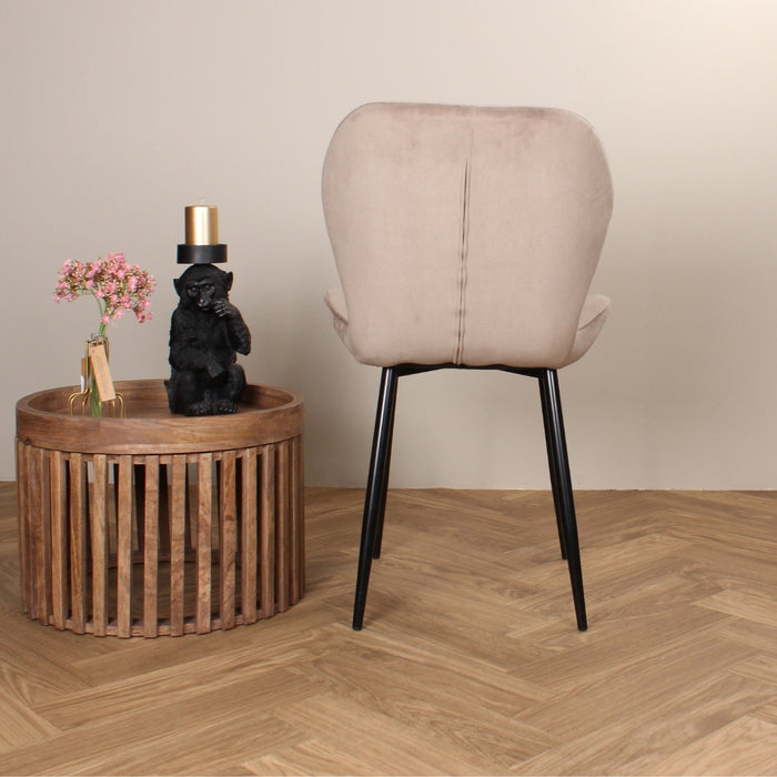 DS4U Giulia eetkamerstoel velvet champagne