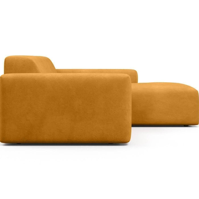 NADUVI Collection Nina Hoekbank Rechts - Velvet - Mosterdgeel