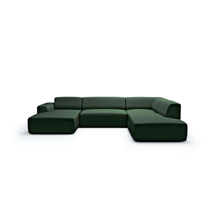 NADUVI Collection Nina U-bank Rechts - Velvet - Donkergroen