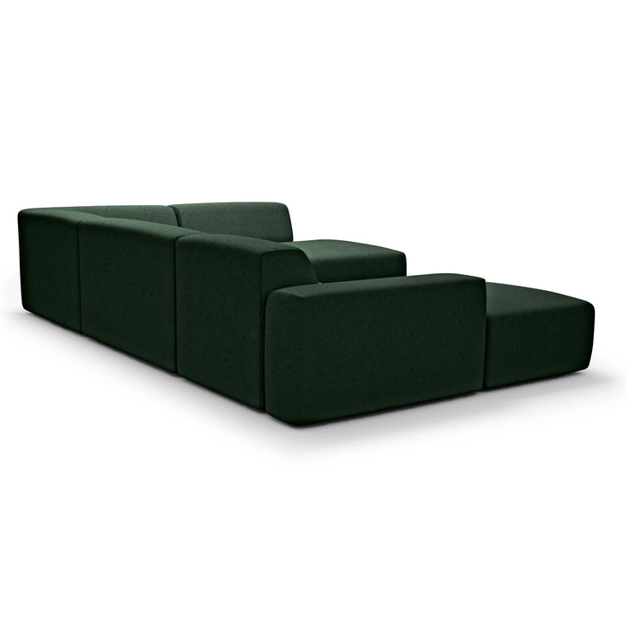 NADUVI Collection Nina U-bank Rechts - Velvet - Donkergroen