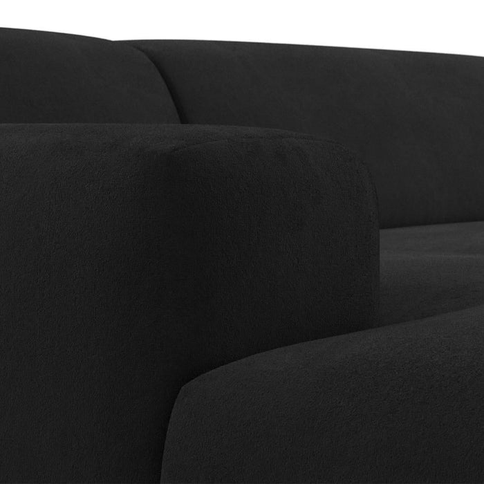 NADUVI Collection Nina Hoekbank Links - Velvet - Zwart