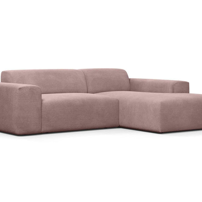 NADUVI Collection Nina Hoekbank Rechts - Ribstof - Lila