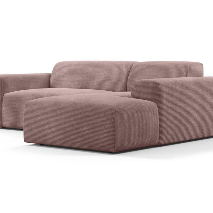 NADUVI Collection Nina Hoekbank Rechts - Ribstof - Lila