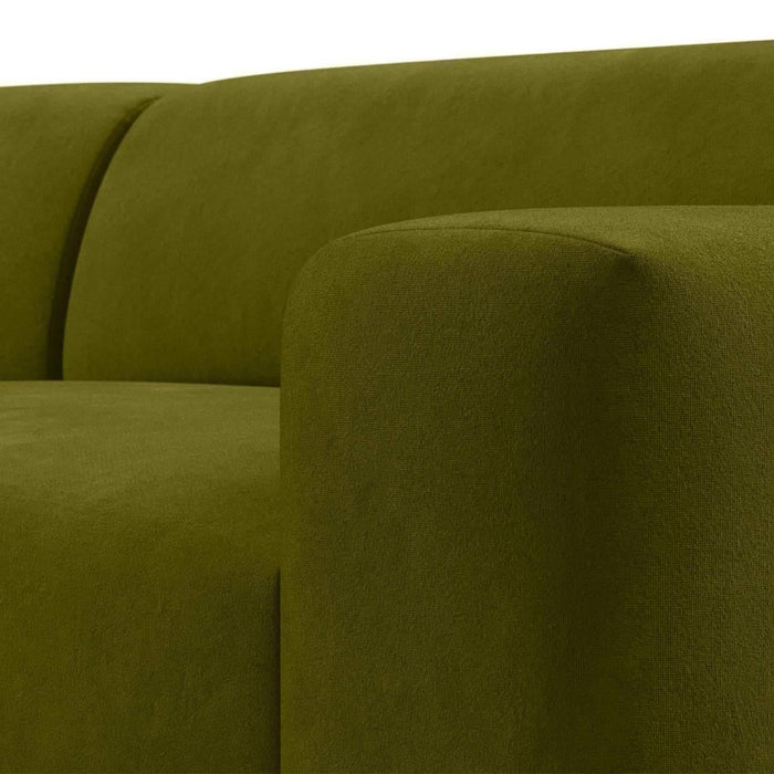 NADUVI Collection Nina Big Hoekbank Rechts - Velvet - Olijfgroen