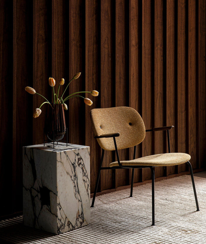 Audo Copenhagen Plinth Tall bijzettafel 30x30 Calacatta Viola marmer