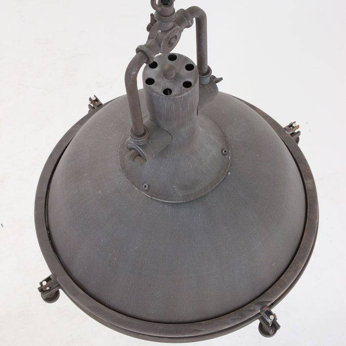 Mexlite - hanglamp - Eliga - bruin - glas metaal - Ø 40cm - E27 - 7636B