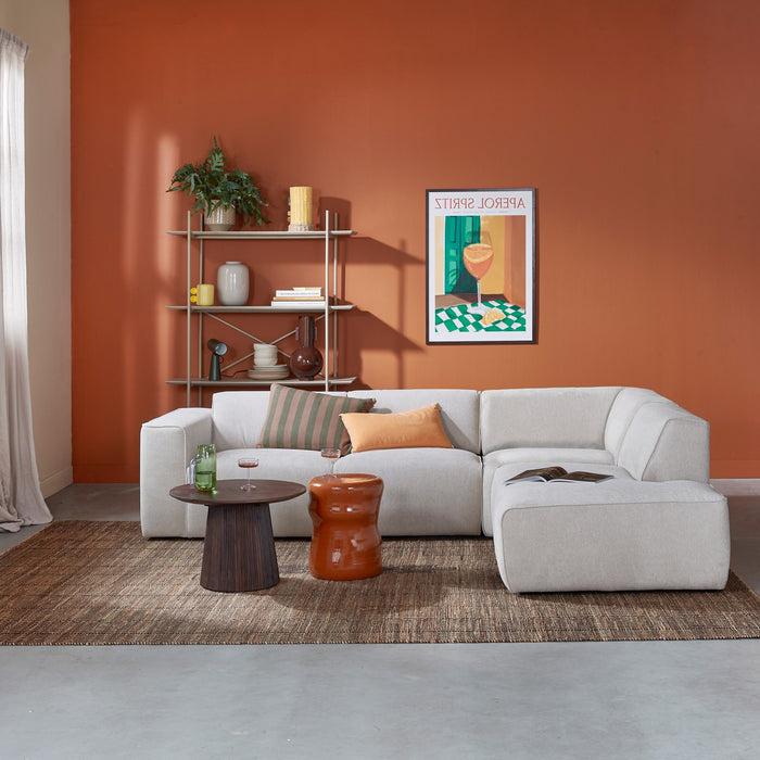 by fonQ Stretch Hoekbank Rechts - Naturel