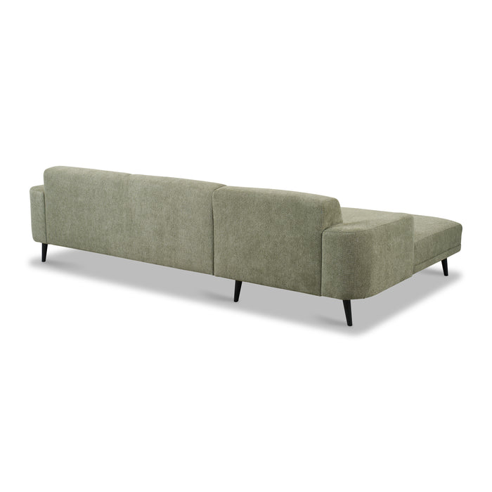 by fonQ Flair Hoekbank met Chaise Longue Links - Groen
