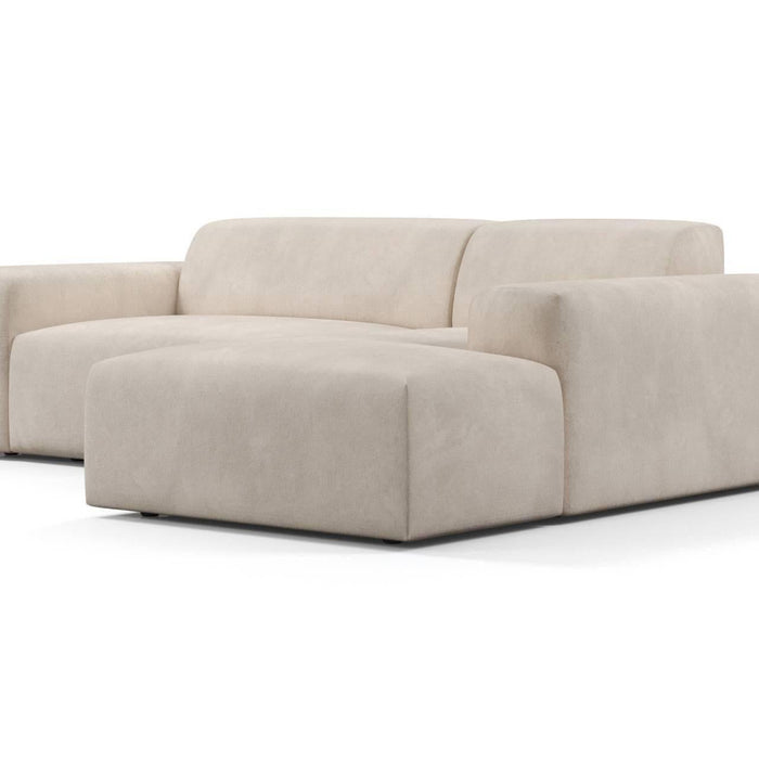 NADUVI Collection Nina Hoekbank Rechts - Velvet - Beige