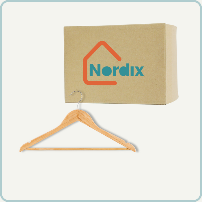 Nordix Kledinghangers Set 8 stuks Hout Kleerhangers