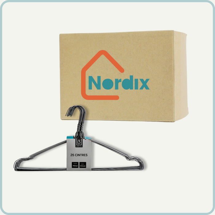 Nordix Kledinghangers set 75 stuks Metaal Zwart Draadhanger Kleerha...