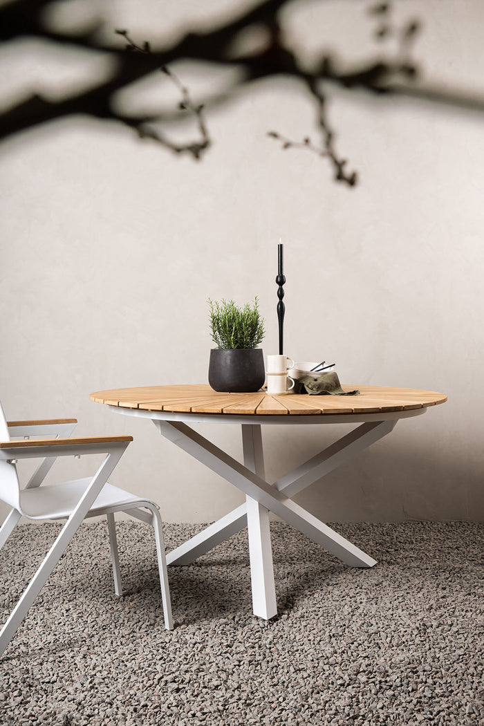 Rebellenclub Tonga Tuintafel - ø140cm - Wit