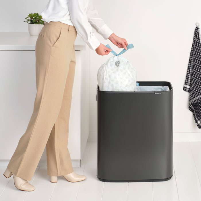 Brabantia Bo Touch Bin Afvalemmer 2 x 30 Liter - Confident Grey