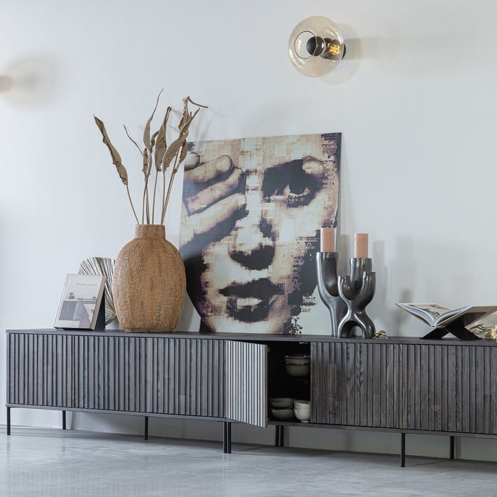 WOOOD New Gravure Tv-meubel B 150 cm - Essen - Espresso