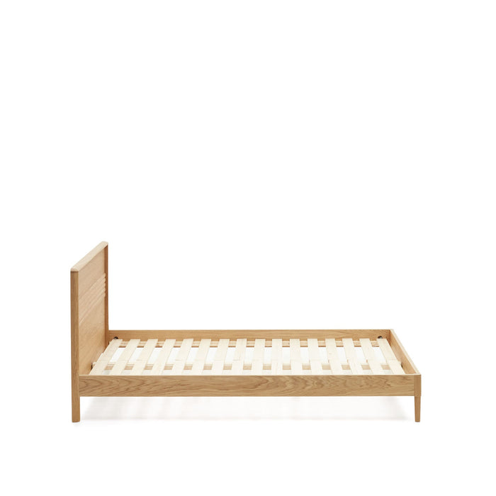 Kave Home - Lenon bed in hout en eikenfineer voor matras 160 x 200 cm