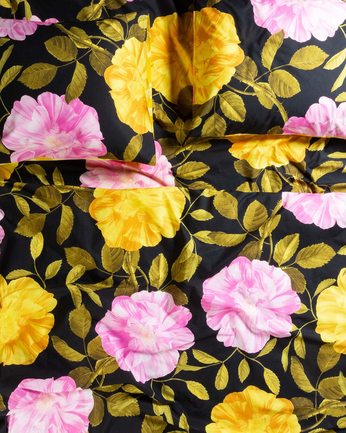 Essenza Bloom with a view Dekbedovertrek 140 x 220 cm - Zwart