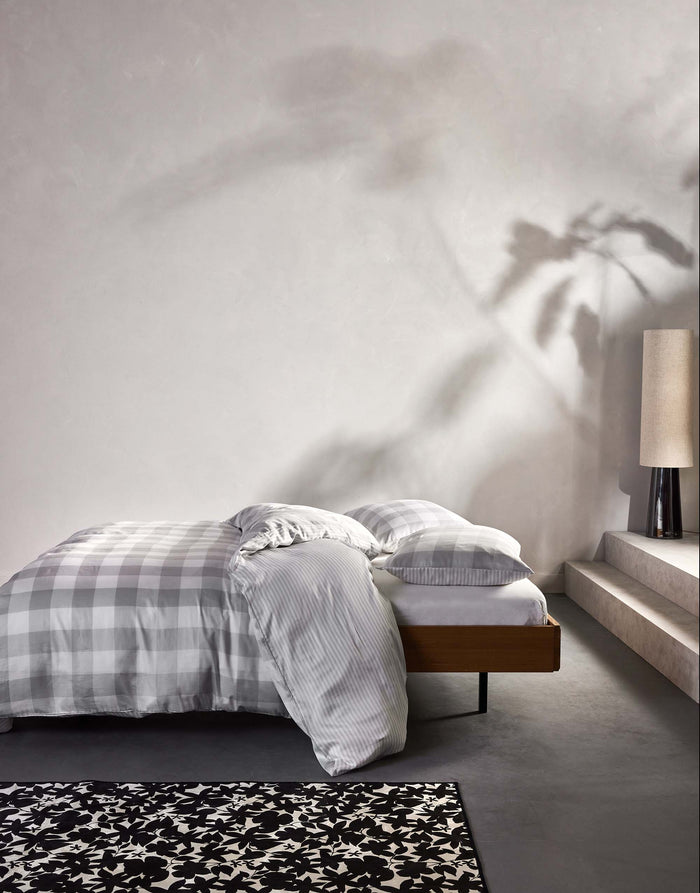 Essenza Chess Dekbedovertrek 200 x 220 cm - Grijs