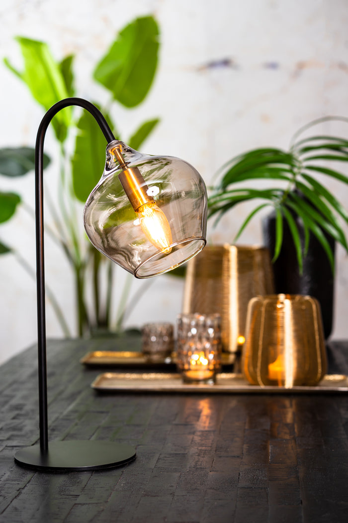 Light & Living Tafellamp Rakel - Zwart - 28x17x50,5cm