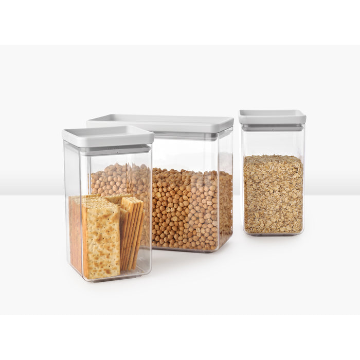 Brabantia Tasty+ Voorraadbussen - Stapelbaar - 1,6 + 1,6 + 3,5 l