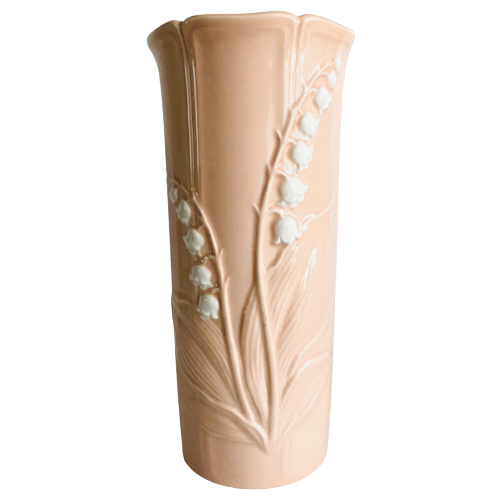 Reliving Vintage Artdeco Stijl Vaas Lichtroze Bloemen Art Deco