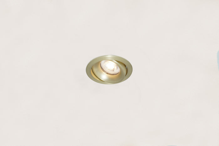 Artdelight Inbouwspot Rond Kantelbaar Mat Goud GU-10
