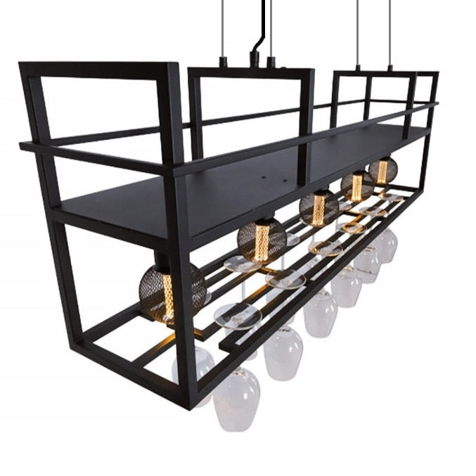 Freelight Hanglamp Barista Zwart 120cm 5 Lichts E27