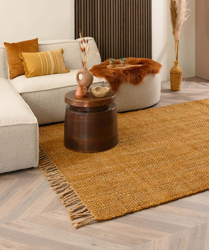 Boho&me Jute vloerkleed Chunky - Boho&me - goud|naturel - 200x290 cm