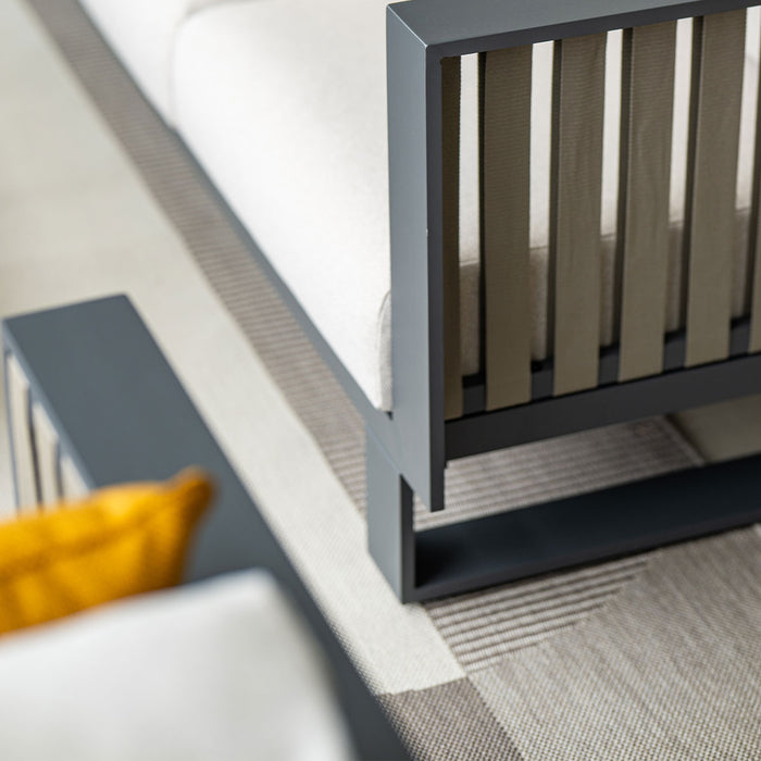 Garden Impressions Bologna lounge hoekset - 4-delig-carbon black-taupe