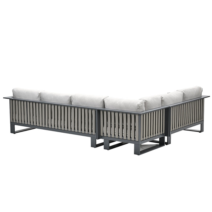 Garden Impressions Bologna lounge hoekset - 4-delig-carbon black-taupe