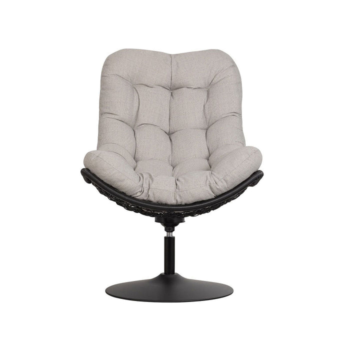 Woood Swivel loungestoel zwart