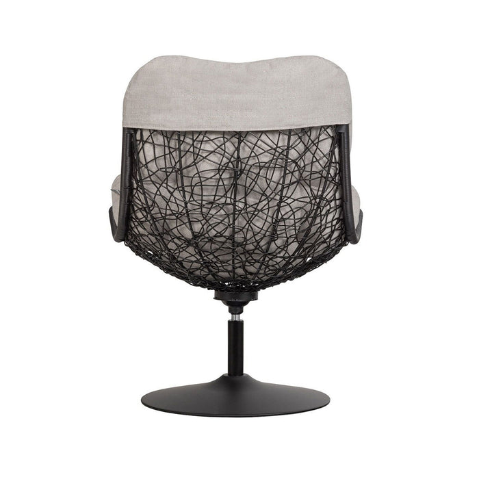 Woood Swivel loungestoel zwart