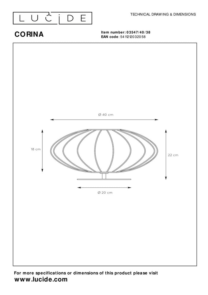 Lucide CORINA Tafellamp - Beige