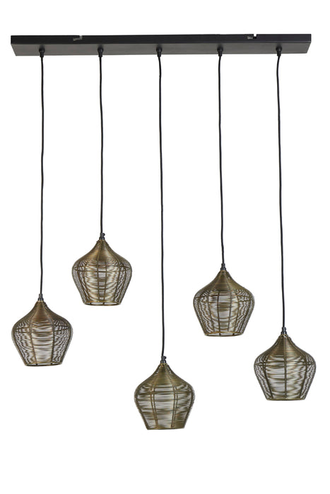 Light & Living - Hanglamp ALVARO - 100x20x122cm - Brons