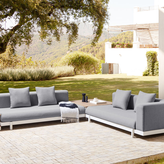 Beliani - MISSANELLO - Loungeset - Grijs - Aluminium|Polyester
