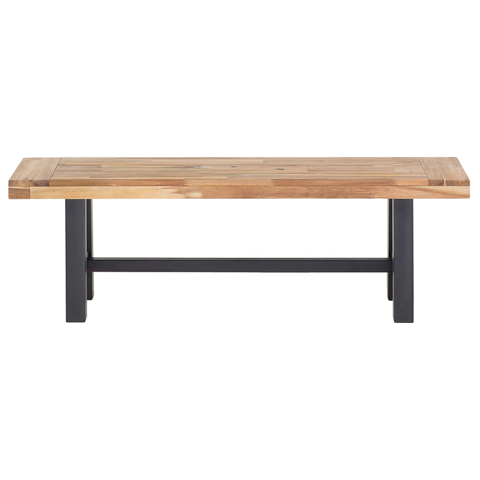 Beliani-SCANIA -Tuinset voor 6-Lichte houtkleur|Zwart-Acaciahout