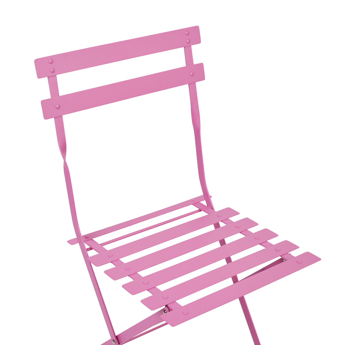 Beliani - FIORI - Bistroset voor 2 - Roze - Staal