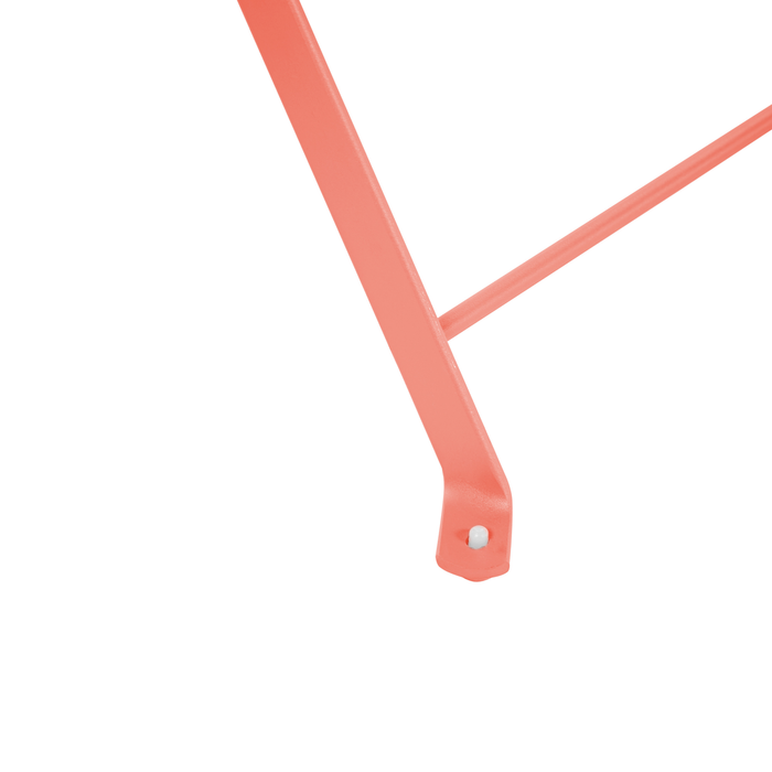 Beliani - FIORI - Bistroset voor 2 - Koraalrood - Staal