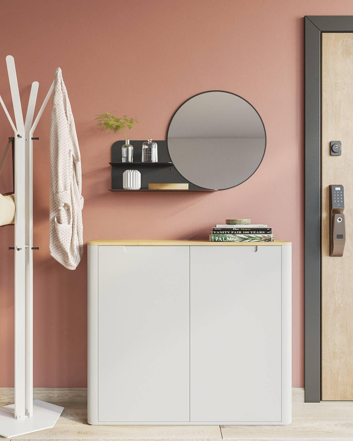 Gorillz Clever Wandspiegel met Plankje - Zwart